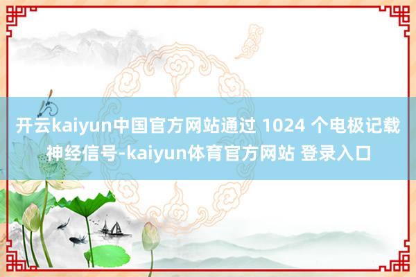 开云kaiyun中国官方网站通过 1024 个电极记载神经信号-kaiyun体育官方网站 登录入口
