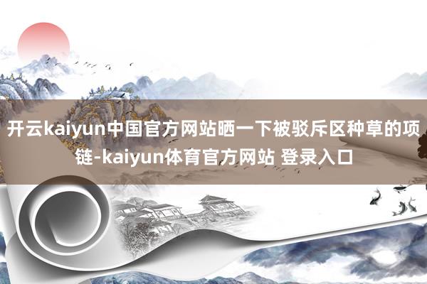 开云kaiyun中国官方网站晒一下被驳斥区种草的项链-kaiyun体育官方网站 登录入口