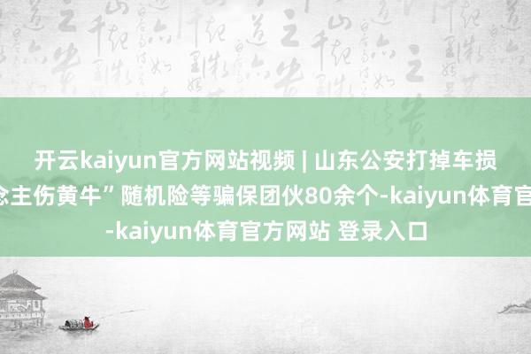 开云kaiyun官方网站视频 | 山东公安打掉车损套路险、“东说念主伤黄牛”随机险等骗保团伙80余个-kaiyun体育官方网站 登录入口