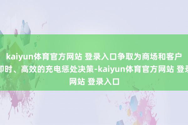 kaiyun体育官方网站 登录入口争取为商场和客户带来即时、高效的充电惩处决策-kaiyun体育官方网站 登录入口