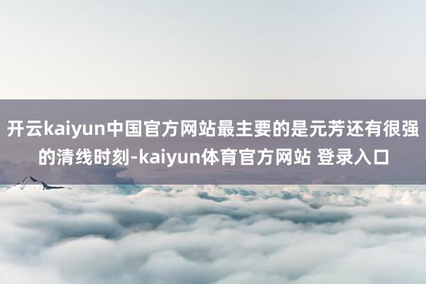 开云kaiyun中国官方网站最主要的是元芳还有很强的清线时刻-kaiyun体育官方网站 登录入口