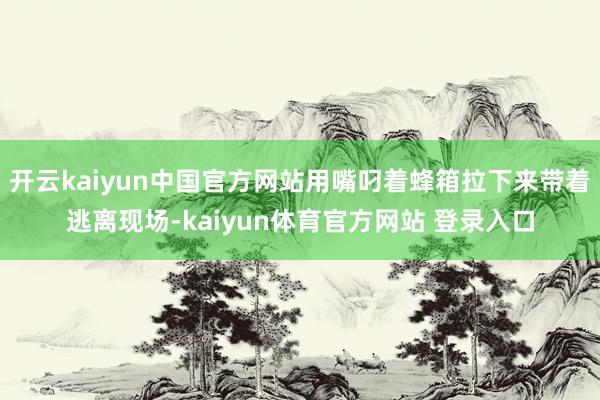 开云kaiyun中国官方网站用嘴叼着蜂箱拉下来带着逃离现场-kaiyun体育官方网站 登录入口