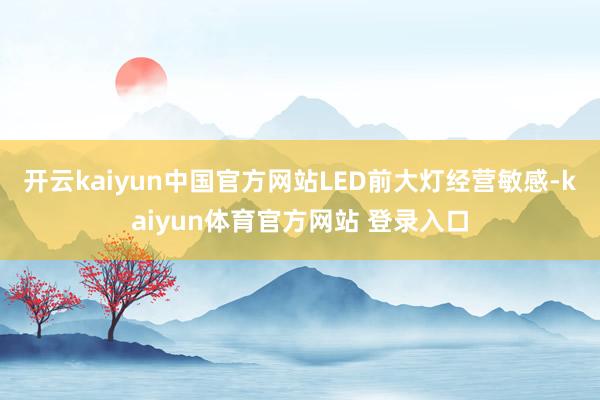 开云kaiyun中国官方网站LED前大灯经营敏感-kaiyun体育官方网站 登录入口