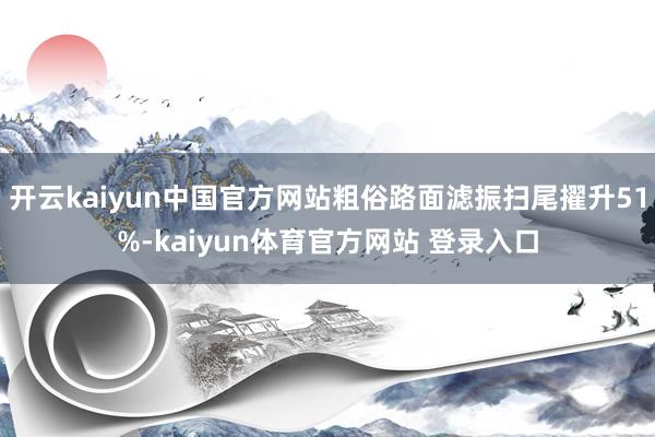 开云kaiyun中国官方网站粗俗路面滤振扫尾擢升51%-kaiyun体育官方网站 登录入口