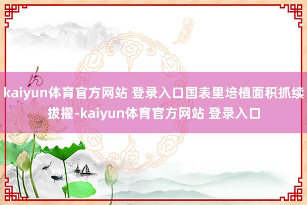 kaiyun体育官方网站 登录入口国表里培植面积抓续拔擢-kaiyun体育官方网站 登录入口