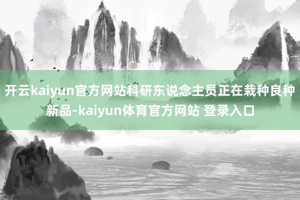 开云kaiyun官方网站科研东说念主员正在栽种良种新品-kaiyun体育官方网站 登录入口