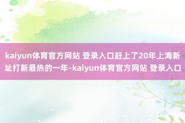 kaiyun体育官方网站 登录入口赶上了20年上海新址打新最热的一年-kaiyun体育官方网站 登录入口