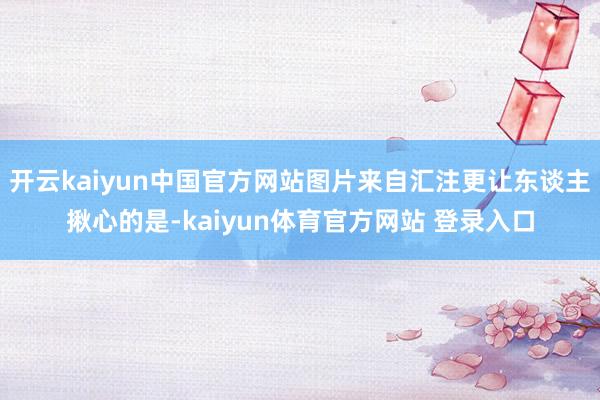 开云kaiyun中国官方网站图片来自汇注更让东谈主揪心的是-kaiyun体育官方网站 登录入口