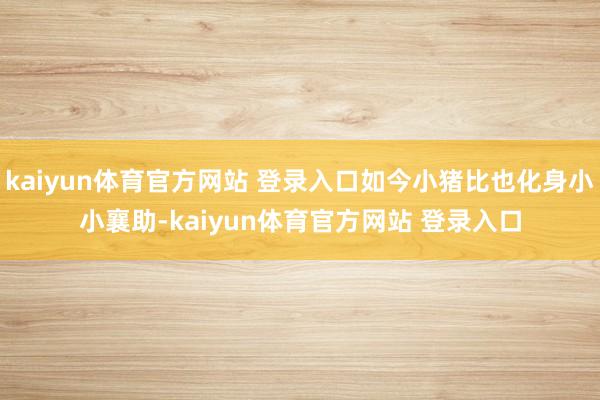 kaiyun体育官方网站 登录入口如今小猪比也化身小小襄助-kaiyun体育官方网站 登录入口